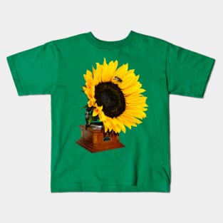 Sunflower Gramophone Kids T-Shirt